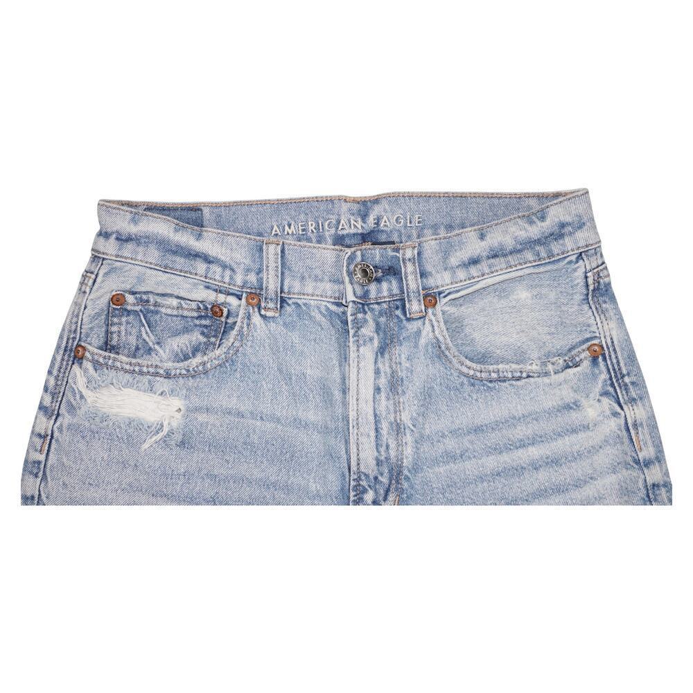 American Eagle Baggy Straight Jeans Women’s 6 Distressed High Rise Denim - Picture 3 of 9